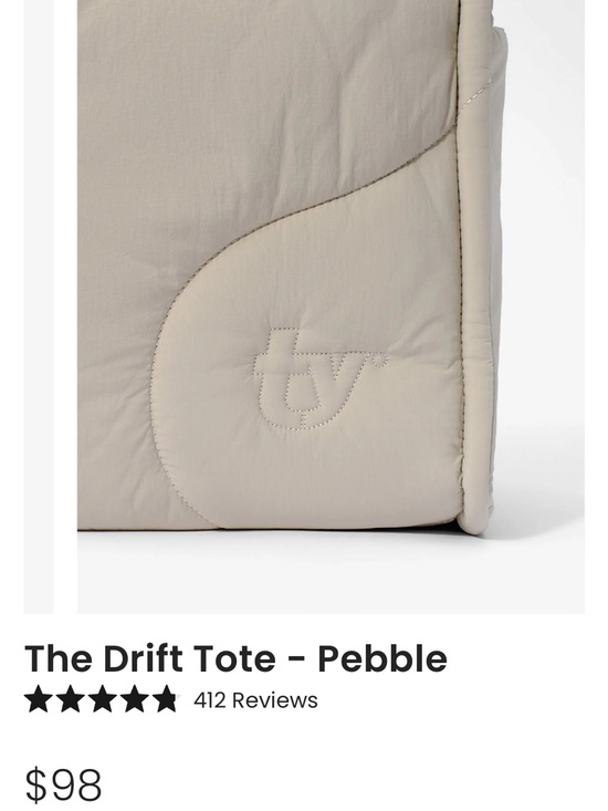 Ty Handbags - Ty Quilted Tote in Pebble Neutral
